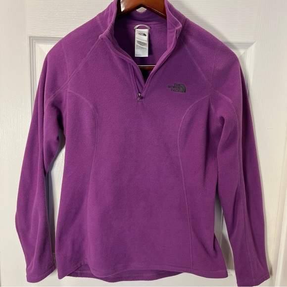The North Face Women's Purple Quarter Zip pullover Sweatshirt size small - Picture 1 of 7